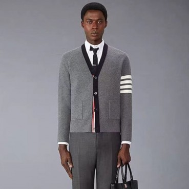 톰브라운 남성 브이넥 가디건 - Thom Browne Mens V