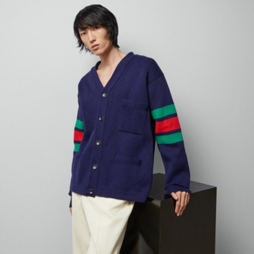 구찌 남성 브이넥 가디건 - Gucci Mens V