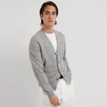 브루넬로쿠치넬리 남성 브이넥 가디건 - Brunello Cucinelli Mens V