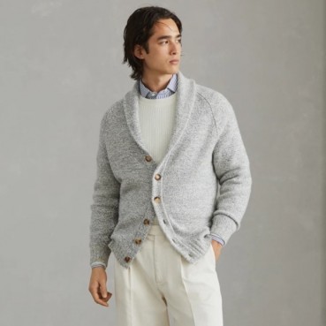 브루넬로쿠치넬리 남성 브이넥 가디건 - Brunello Cucinelli Mens V