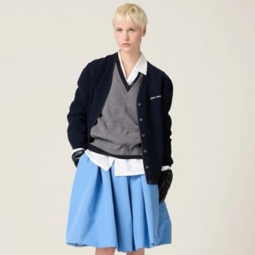 미우미우 여성 브이넥 가디건 - Miumiu Womens V