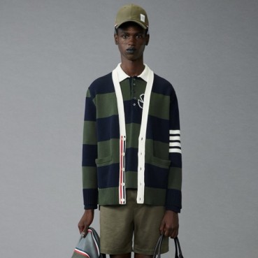 톰브라운 남성 브이넥 가디건 - Thom Browne Mens V