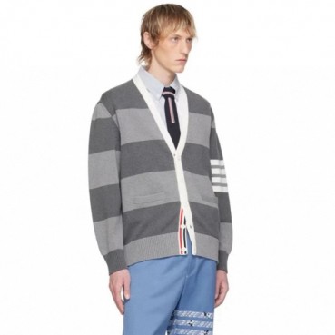 톰브라운 남성 브이넥 가디건 - Thom Browne Mens V
