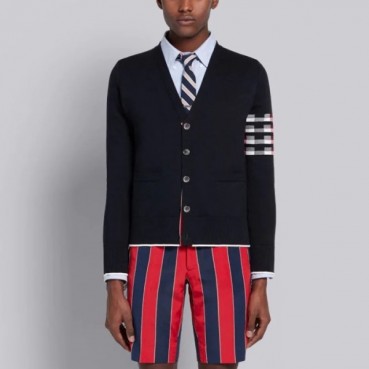 톰브라운 남성 브이넥 가디건 - Thom Browne Mens V