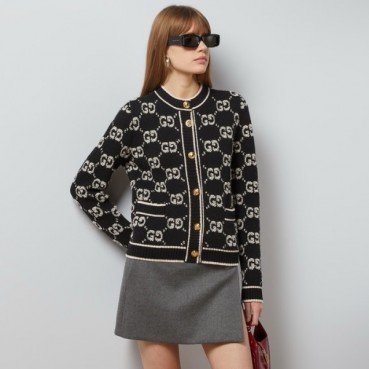 구찌 여성 브이넥 가디건 - Gucci Womens V
