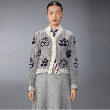 톰브라운 여성 라운드 가디건 - Thom Browne Womens Cardigan 