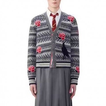 톰브라운 여성 브이넥 가디건 - Thom Browne Womens Cardigan 