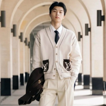 루이비통 남성 브이넥 가디건 - Louis vuitton Mens V