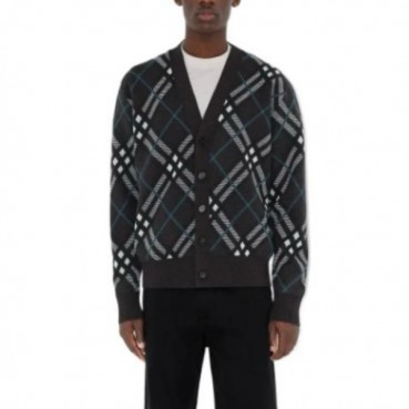 버버리 남성 브이넥 가디건 - Burberry Mens V