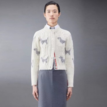톰브라운 여성 브이넥 가디건 - Thom Browne Womens Cardigan 