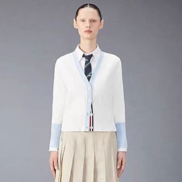 톰브라운 여성 브이넥 가디건 - Thom Browne Womens Cardigan 