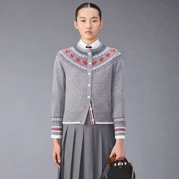 톰브라운 여성 라운드 가디건 - Thom Browne Womens Cardigan 