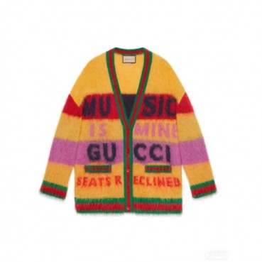 구찌 남성 옐로우 브이넥 가디건 - Gucci Mens Yellow Cardigan 