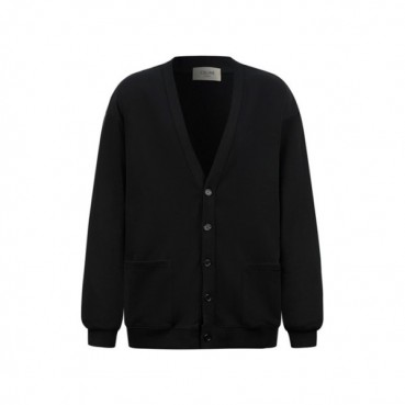 셀린느 남/녀 브이넥 블랙 가디건 - Celine Unisex Black Cardigan 