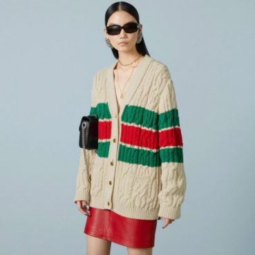 구찌 여성 아이보리 브이넥 가디건 - Gucci Womens Ivory Cardigan 
