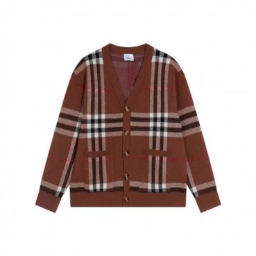 버버리 남성 브라운 브이넥 가디건 - Burberry Mens Brown Cardigan 