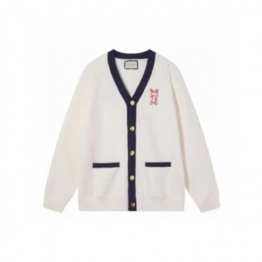 구찌 남성 화이트 브이넥 가디건 - Gucci Mens White Cardigan 