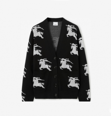 버버리 남성 블랙 브이넥 가디건 - Burberry Mens Black Cardigan 