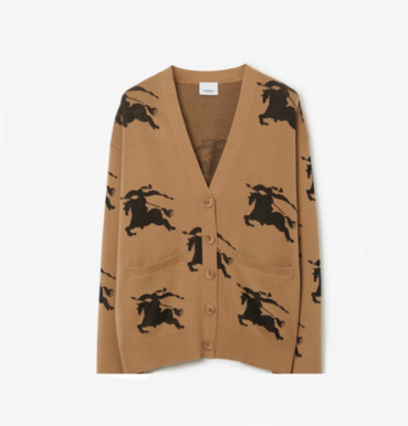 버버리 남성 베이지 브이넥 가디건 - Burberry Mens Beige Cardigan 
