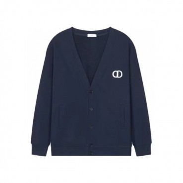 디올 남성 네이비 브이넥 가디건 - Dior Mens Navy Cardigan 