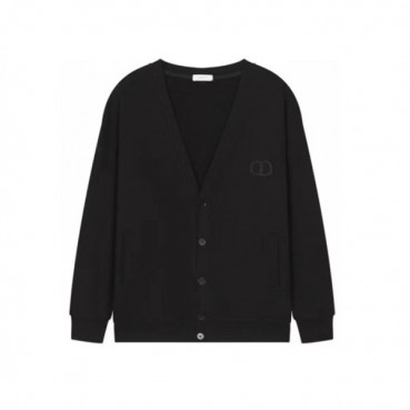 디올 남성 블랙 브이넥 가디건 - Dior Mens Black Cardigan 