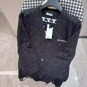 지방시 남성 베이직 블랙 가디건 - Givenchy Mens Black Cardigan 