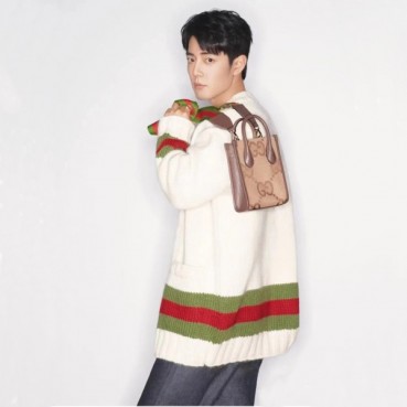 구찌 남/녀 브이넥 화이트 가디건 - Gucci Unisex White Cardigan 