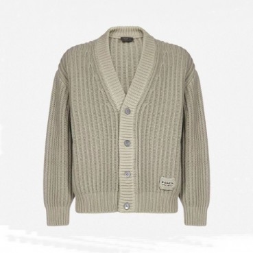프라다 남성 베이지 브이넥 가디건 - Prada Mens Beige Cardigan 
