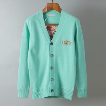 디올 남성 블루 브이넥 가디건 - Dior Mens Blue Cardigan 