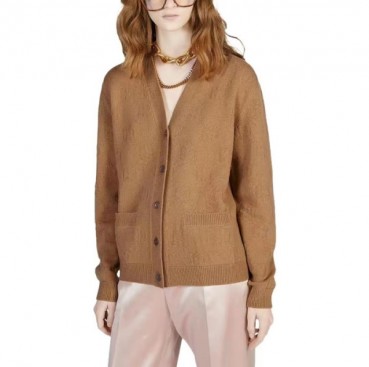 구찌 남/녀 브이넥 카멜 가디건 - Gucci Unisex Camel Cardigan 