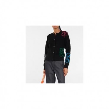 로에베 여성 모던 블랙 가디건 - Loewe Womens Black Cardigan 