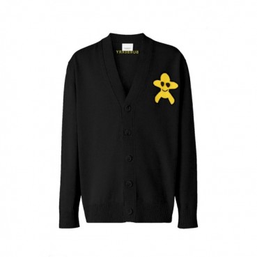 버버리 남성 블랙 브이넥 가디건 - Burberry Mens Black Cardigan 
