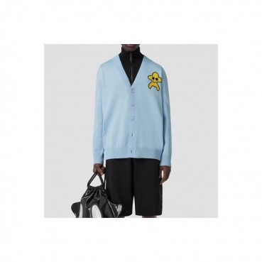 버버리 남성 블루 브이넥 가디건 - Burberry Mens Blue Cardigan 