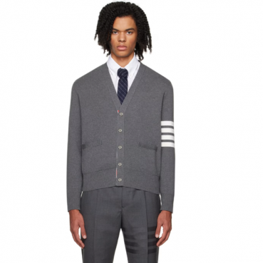 톰브라운 남성 브이넥 차콜 가디건 - Mens Chakol Cardigan 