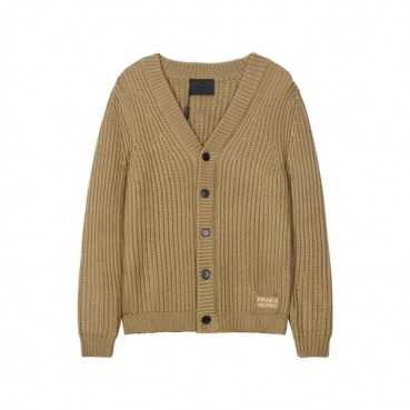프라다 남성 카멜 브이넥 가디건 - Mens Camel Cardigan 