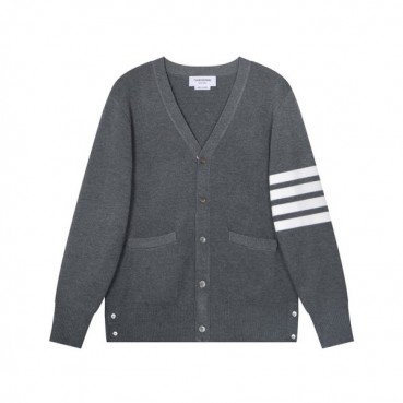 톰브라운 남성 브이넥 그레이 가디건 - Mens Gray Cardigan 