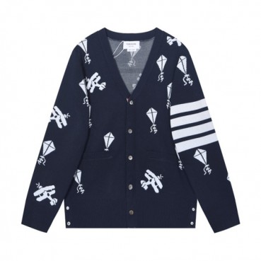 톰브라운 남성 브이넥 네이비 가디건 - Mens Navy Cardigan 