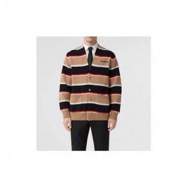 버버리 남성 블랙 브이넥 가디건 - Mens Black Cardigan 