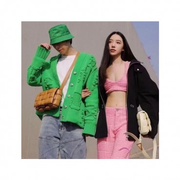 보테가 남/녀 트렌디 그린 가디건 - Unisex Green Cardigan 