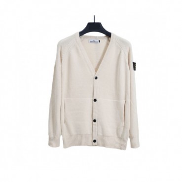 Stone Island Mens Casual Wool Cardigan Ivory - 스톤아일랜드 2021 남성 캐쥬얼 울 가디건 