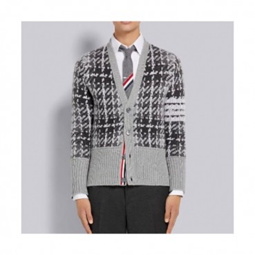 Thom Browne  Mm/Wm Strap V-neck Cardigan Gray 