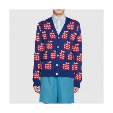 Gucci  Mm/Wm Trendy V-neck Cardigan Blue 
