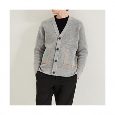 Hermes  Mens Casual Cashmere Cardigan Gray - 에르메스 2021남성 캐쥬얼 캐시미어 가디건 Her0712x.Size(m 