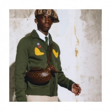 Louis vuitton  Mens Monogram V-neck Cardigan Green 
