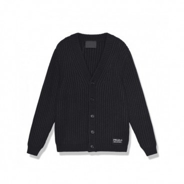 Prada  Mens Logo Casual Cardigan Black - 프라다 2021 남성 로고 캐쥬얼 가디건 Pra02456x Size(m 