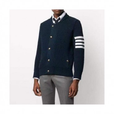 Thom Browne  Mm/Wm Strap V-neck Cardigan Navy 