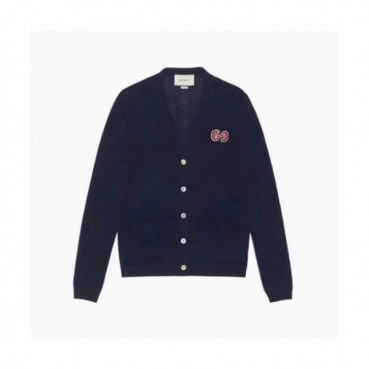 Gucci  Mm/Wm Trendy V-neck Cardigan Navy 