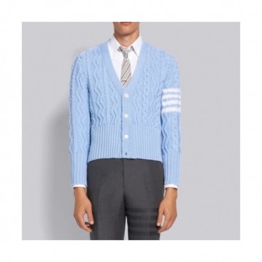 Thom Browne  Mm/Wm Strap V-neck Cardigan Blue 