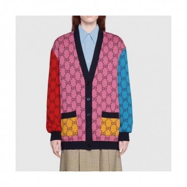 Gucci Womens Trendy V-neck Cardigan Red 