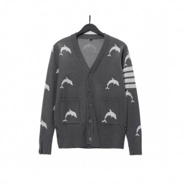 Thom Browne  Mm/Wm Strap V-neck Cardigan Gray 